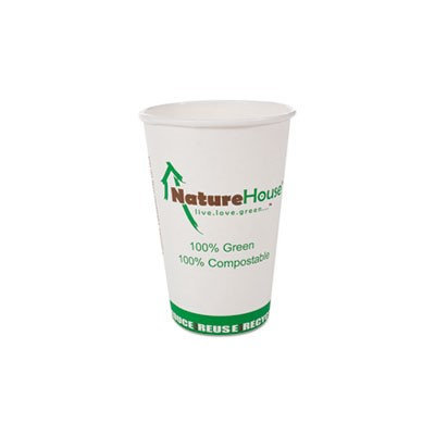 NatureHouse Compostable Paper/PLA Cup 10oz White 1000/Carton (NatureHouse NAHC010)