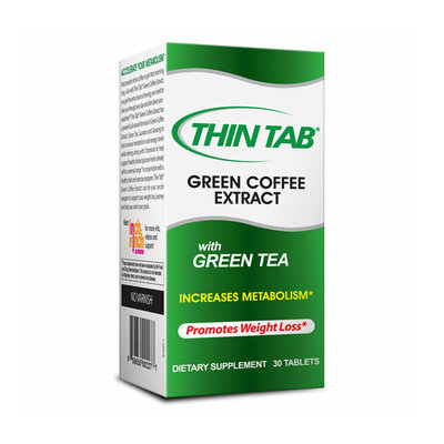 Thin Tab Green Coffee Extract with Green Tea Dietary Supplement Tablets