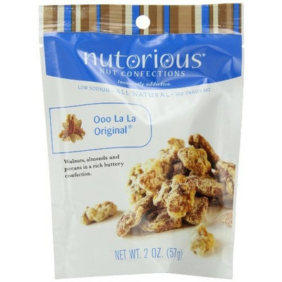 Nutorious Nut Confections Ooo La La Original, 2-Ounce Pouches (Pack of 12)