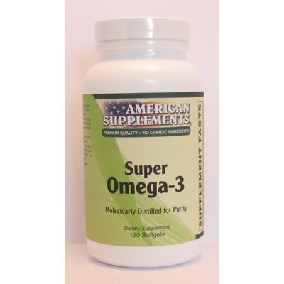 Super Omega-3 No Chinese Ingredients American Supplements 120 Softgel