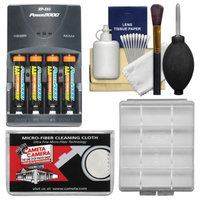 Power Essentials Bundle for Sony Alpha HVL-F20M Flash with (4) AAA Batteries & Charger + Cleaning & Accessory Kit