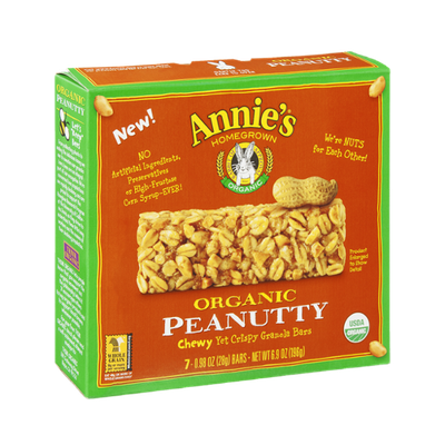 Annie's® Homegrown Organic Granola Bars Organic Peanutty