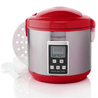 Bon Appetit BADRC010R 5 Function Red Multicooker with Steamer Basket