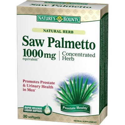 Nature's Bounty Natural Saw Palmetto 1000mg, 30 Softgels
