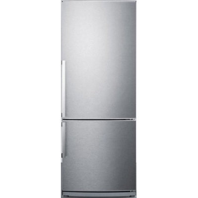 Summit FFBF285SSXIM 13.8 Cu. Ft. Stainless Steel Counter Depth Bottom Freezer Refrigerator - Energy Star