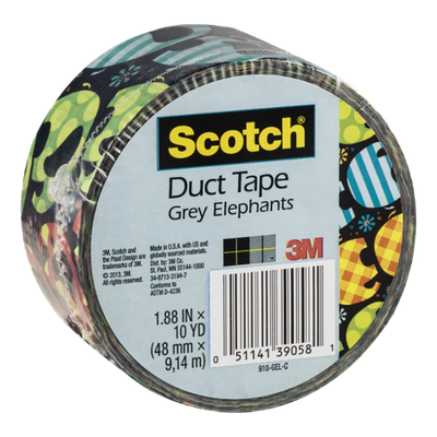 Scotch Duct Tape Grey Elephants