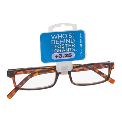 Foster Grants Non-Prescription Glasses Essential +3.25 Carter TOR