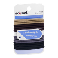 Scunci No Damage Hair Ties Assorted Colors - 18 CT