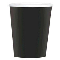 Amscan 689100.10 12 oz. Black Paper Coffee Cups - Pack of 480