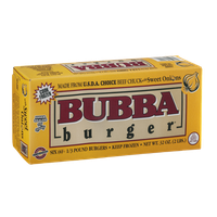 Bubba Burger U.S.D.A. Choice Beef Chuck 1/3 Pound Burgers with Sweet Onions - 6 CT