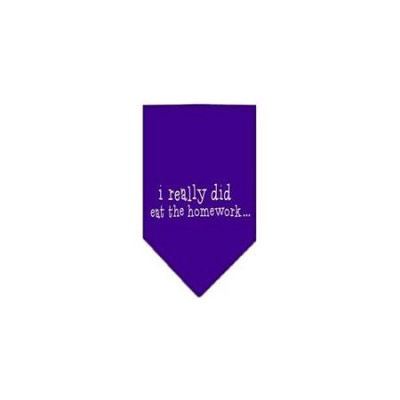 Ahi I really did eat the Homework Screen Print Bandana Purple Large