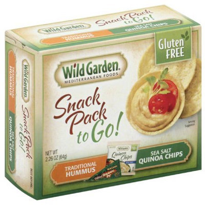 Wild Garden Traditional Hummus & Sea Salt Quinoa Chips Snack Pack, 2.26 oz, (Pack of 6)