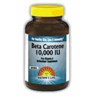 Beta Carotene 10,000 IU Nature's Life 100 Softgel