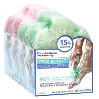 Spongeables Pedi-Scrub Foot Buffer, Citron Eucalyptus and Lavender Tea Tree Oil Aromatherapy, 4 Count, 2-Ounce Sponges