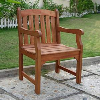 VIFAH Ward Armchair Marley Armchairs Shorea Hardwood, 1 ea