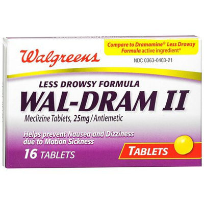Walgreens Wal-Dram II Antiemetic Travel Sickness Tablets