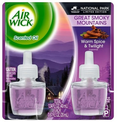 Air Wick Scented Oil Air Freshener Refill, Warm Spice & Twilight Scent, 0.67 oz. (Pack of 2)