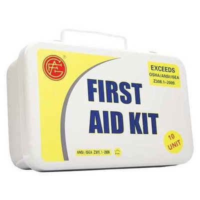 Genuine First Aid Unitized First Aid Kit 10 Unit (Metal, 3-1/4inH, 9inW, 6inD). Model: 9999-2001
