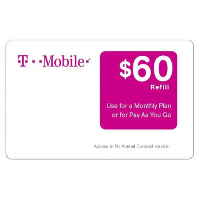 T-Mobile $60 Prepaid Card (email delivery)