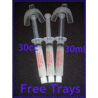 INSTANT WHITE SMILE optimized 30cc GELL ONLY syringes 2 FREE TRAYS) 36% Professional Strength Carbamide Peroxide Teeth Whitening Gel only