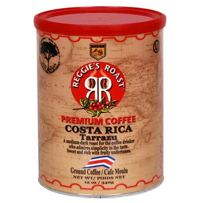 Reggies Roast Reggie's Roast Costa Rica Tarrazu Ground Coffee, 12-Ounce Cans (Pack of 4)