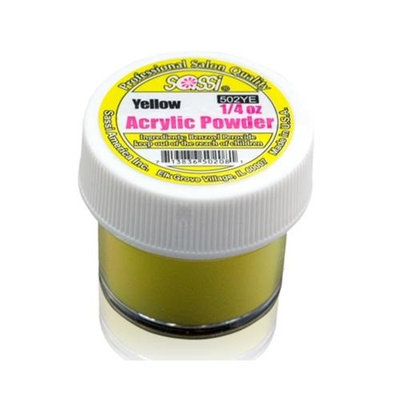 1/4 Ounce Yellow Acrylic Powder by Sassi for Beautiful Nails