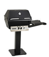 Broilmaster H4PK3N Natural Gas H4XN Grill Head Package and Patio Post/Base (BL26P) with 1 Drop Down Side Shelf