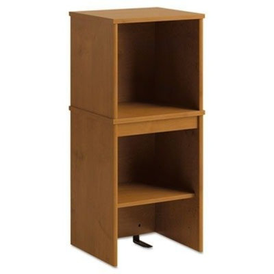 Office Connect by Bush Furniture PR76305 Envoy Series Narrow Hutch, 16 by 14.25 by 36.25-Inch, Natural Cherry