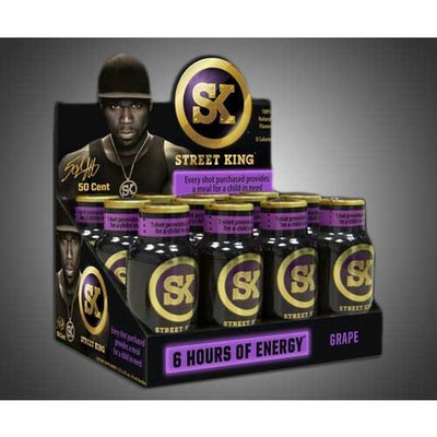 SK Street King 6 Hours Of Energy Drink Shots Grape Flavor - (PACK OF 48)