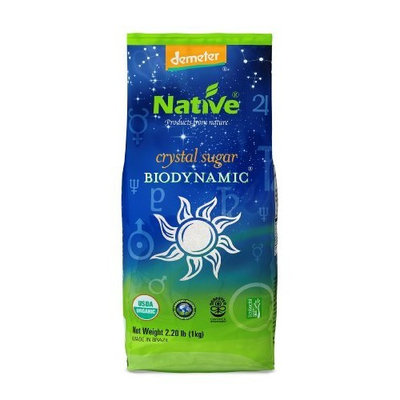 Native USA Demeter Biodynamic Crystal Cane Sugar, 2.2 Pound Bags (Pack of 4)