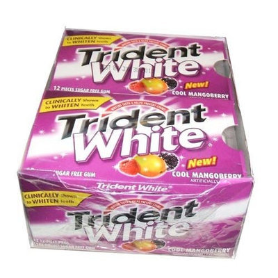 Trident White Cool Mango Berry Flavor Twelve Gum