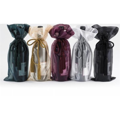Joann Marie Designs W10BL Sheer Wine Bag - Black Pack of 12