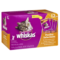 Whiskas Choice Cuts Poultry Selections Cat & Kitten Food - 12 CT
