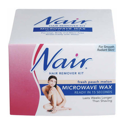 Nair Microwave Wax Fresh Peach Melon Hair Remover Kit