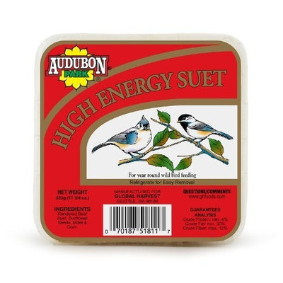 Audubon Park 1845 High Energy Suet Cake, 11.75-Ounce