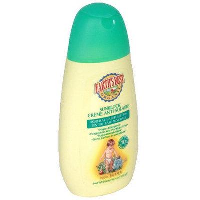 Earths Best Earth's Best Organic SPF 30 Sunblock Creme, 4 oz