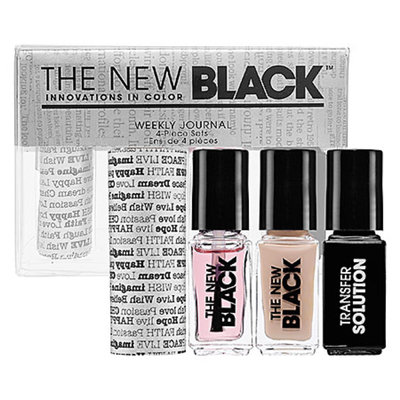 The New Black Typography 4-Piece Nail Polish Set