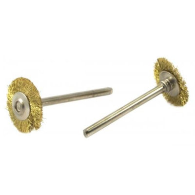 Forney 60231 Brass Brush with 3/32 Inch Shaft 3/4 Inch 2 Piece