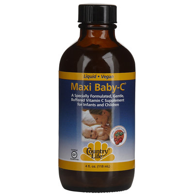 Country Life Maxi Baby-C Liquid Vitamin C, Natural Cherry