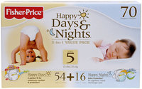 Fisher Price Fisher-Price Day & Night Diaper Combo Pack - 70 ct.