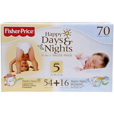 Fisher Price Fisher-Price Day & Night Diaper Combo Pack - 70 ct.