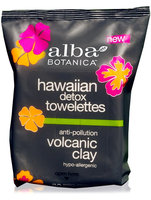 Alba Botanica Hawaiian Detox Towelettes Anti-pollution Volcanic Clay