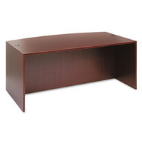 Alera Valencia Series Bow Mahogany Front Desk Shell