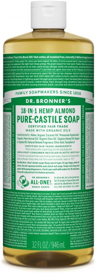 Dr. Bronner's 18-in-1 Hemp Almond Pure Castile Soap