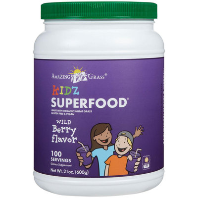 Amazing Grass Kidz SuperFood Drink Powder Wild Berry - 21 oz - Vegan