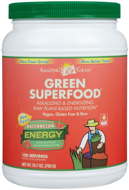 Amazing Grass Green Superfood Energy Drink Powder Watermelon 247 Oz