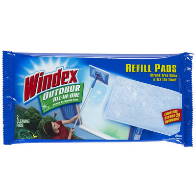 Windex Cleaning Products Outdoor All-In-One Glass Cleaning Tool Refill Pads (9-Pack) 70118