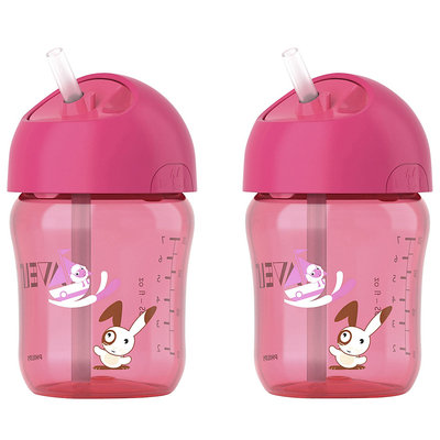 Avent Straw Cup - 9 oz - 2 Pk - Girl