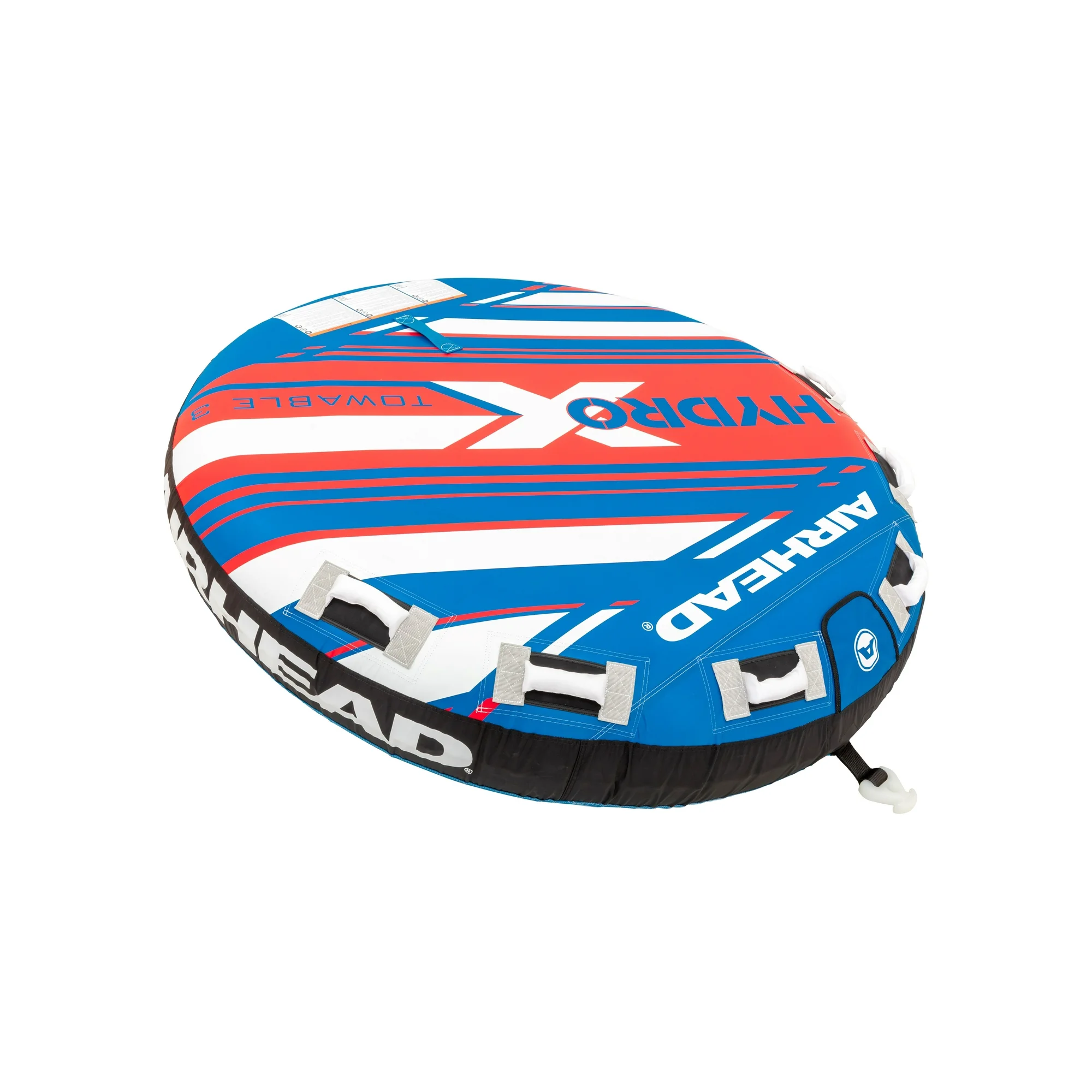 Airhead Hydro X 3 Person Towable Tube for Boating, Blue, White, & Red  (WALMART)