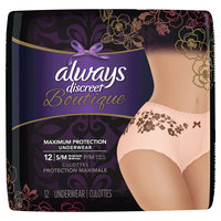 Always Discreet Boutique Incontinence Underwear Small/Medium